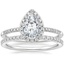 18K White Gold Cambria Diamond Ring with Luxe Ballad Diamond Ring (1/4 ct. tw.)