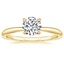 18K Yellow Gold Freesia Ring, smalltop view