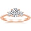 14K Rose Gold Adorned Selene Diamond Ring (1/4 ct. tw.), smalltop view