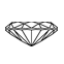 1.01 Carat Oval Diamond small side view with measurements
