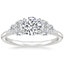 18K White Gold Oval Five Stone Diamond Ring (1 ct. tw.), smalltop view