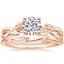 14K Rose Gold Budding Willow Ring with Winding Willow Ring