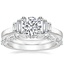 Platinum Faye Baguette Diamond Ring (1/2 ct. tw.) with Harper Diamond Ring (1/3 ct. tw.)