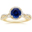 18KY Sapphire Luxe Willow Halo Diamond Ring (2/5 ct. tw.), smalltop view