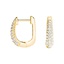 18K Yellow Gold Tapered Pavé Diamond Hoop Earrings (1/2 ct. tw.), smalladditional view 1