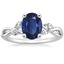 18KW Sapphire Willow Diamond Ring (1/8 ct. tw.), smalltop view