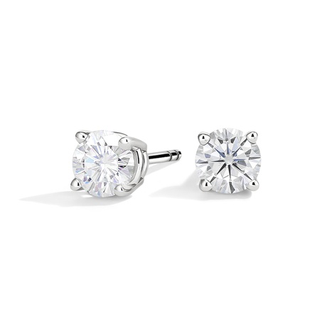 gold moissanite stud earrings