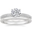 18K White Gold Luxe Valencia Diamond Ring (1/2 ct. tw.) with Petite Comfort Fit Wedding Ring