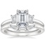 18K White Gold Rhiannon Diamond Ring (1/4 ct. tw.) with Tapered Baguette Diamond Ring