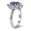 Vintage Reproduction Sapphire and Diamond Halo Ring, smallview