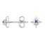 Silver North Star Amethyst Earrings, smalladditional view 1