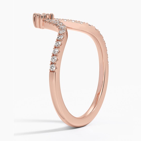 Pink Gold Pavé Diamond Bangle Bracelet M Move