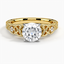 Yellow Gold Moissanite Aberdeen Diamond Ring