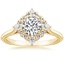 18K Yellow Gold Dahlia Diamond Ring (1/3 ct. tw.), smalltop view