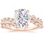 Rose Gold Moissanite Winding Ivy Diamond Ring (3/4 ct. tw.)