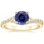 Yellow Gold Sapphire Luxe Chamise Diamond Ring (1/5 ct. tw.)