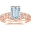 14KR Aquamarine Contoured Luxe Hudson Diamond Bridal Set, smalltop view