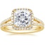 18KY Moissanite Fortuna Halo Diamond Ring (1/2 ct. tw.), smalltop view
