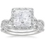 18KW Moissanite Luxe Willow Halo Diamond Bridal Set (5/8 ct. tw.), smalltop view
