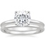 18KW Moissanite Perfect Fit Bridal Set, smalltop view
