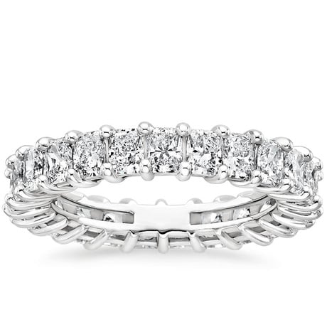 radiant cut diamond eternity ring