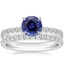 18KW Sapphire Amelie Diamond Bridal Set, smalltop view