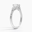 18KW Moissanite Opera Diamond Ring, smalltop view