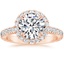 14K Rose Gold Luxe Sienna Halo Diamond Ring (3/4 ct. tw.), smalltop view