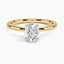 Yellow Gold Moissanite Petal Diamond Ring