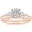 14K Rose Gold Cascade Diamond Ring with Aimee Diamond Ring