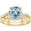 18KY Aquamarine Chamise Diamond Bridal Set, smalltop view