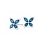 London Blue Topaz Butterfly Earrings 