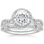 18KW Moissanite Luxe Willow Halo Diamond Bridal Set (5/8 ct. tw.), smalltop view