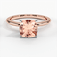 Rose Gold Morganite Four-Prong Petite Comfort Fit Ring