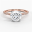 Rose Gold Moissanite Ballad Diamond Ring (1/8 ct. tw.)