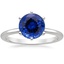 18KW Sapphire Petite Comfort Fit Six-Prong Solitaire Ring, smalltop view