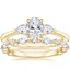 18K Yellow Gold Petite Opera Diamond Ring (1/4 ct. tw.) with Luxe Versailles Diamond Ring (1/2 ct. tw.)