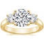 18K Yellow Gold Three Stone Trellis Diamond Ring (1/2 ct. tw.), smalltop view