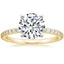 18K Yellow Gold Luxe Petite Shared Prong Diamond Ring (1/3 ct. tw.), smalltop view