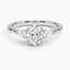 18K White Gold Petite Opera Diamond Ring (1/4 ct. tw.), smalltop view