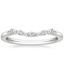 18K White Gold Verbena Contoured Diamond Ring, smalltop view