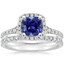 18KW Sapphire Joy Diamond Ring (1/3 ct. tw.) with Bliss Diamond Ring (1/5 ct. tw.), smalltop view