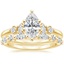18K Yellow Gold Miroir Diamond Ring with Versailles Diamond Ring (3/8 ct. tw.)