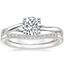 18K White Gold Grace Ring with Petite Curved Diamond Ring (1/10 ct. tw.)
