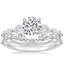 18K White Gold Three Stone Versailles Diamond Ring (1/2 ct. tw.) with Curved Versailles Diamond Ring