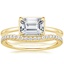 18K Yellow Gold Dakota Ring with Curved Ballad Diamond Ring (1/6 ct. tw.)