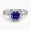18KW Sapphire Luxe Willow Halo Diamond Ring (2/5 ct. tw.), smalltop view