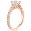14K Rose Gold Primrose Diamond Ring, smallside view