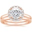 14KR Moissanite Lotus Flower Diamond Bridal Set (1/4 ct. tw.), smalltop view