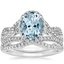 18KW Aquamarine Entwined Halo Diamond Bridal Set (1/2 ct. tw.), smalltop view